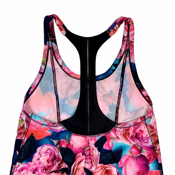 EUC LULULEMON  Pink Secret Garden Roses Tank - Picture 5 of 6